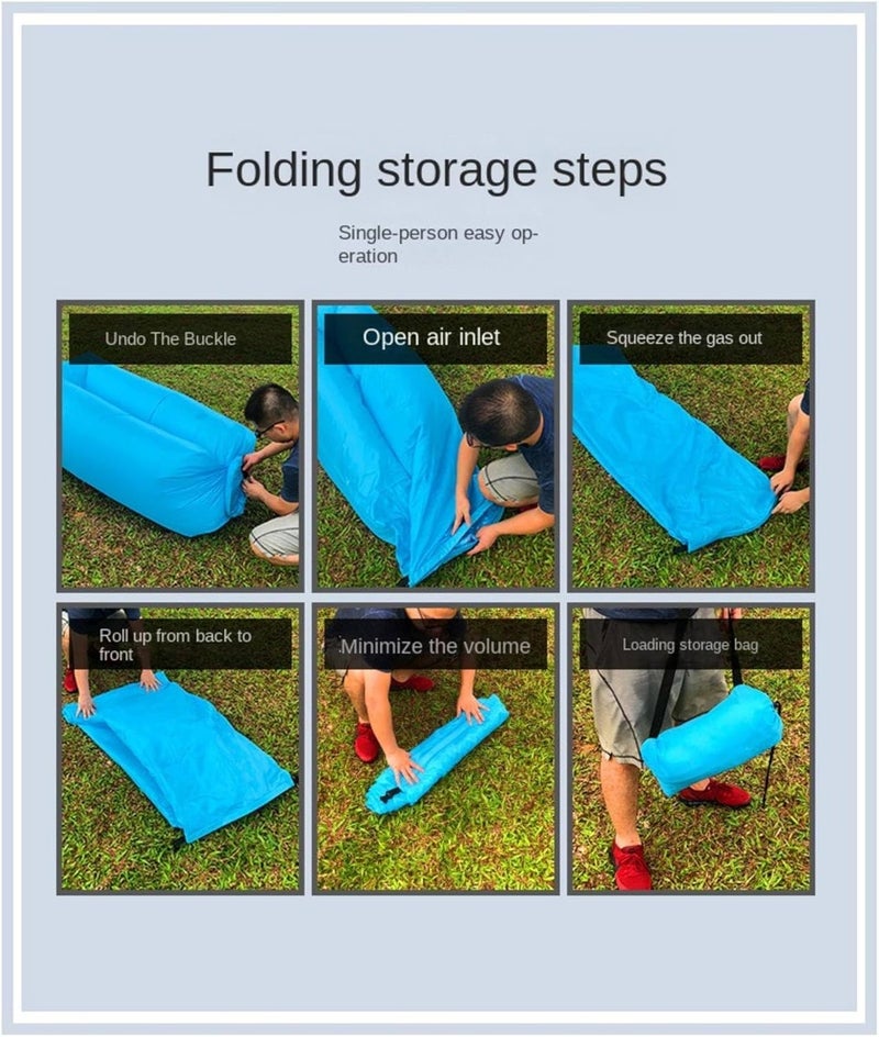 Portable Inflatable Air Bed Sofa Outdoor Beach Camping Sleeping Lazy Bag - Image 3
